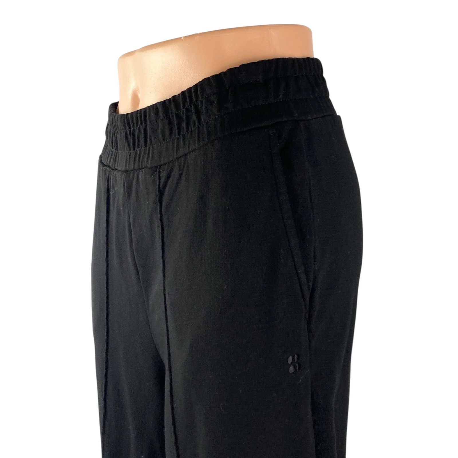 Sweaty Betty Women's Black High Waisted Wide Leg Baggy Trousers Pants Size 6 - Image 2