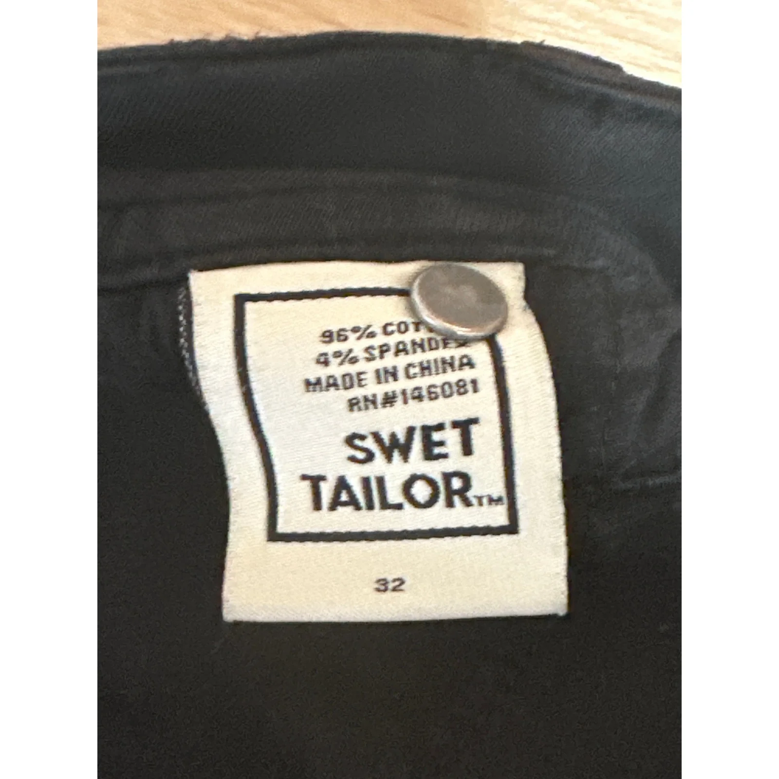 Swet Tailor Women's Black High Waisted Casual Wide Leg Denim Jeans Shorts Sz 32 - Image 6