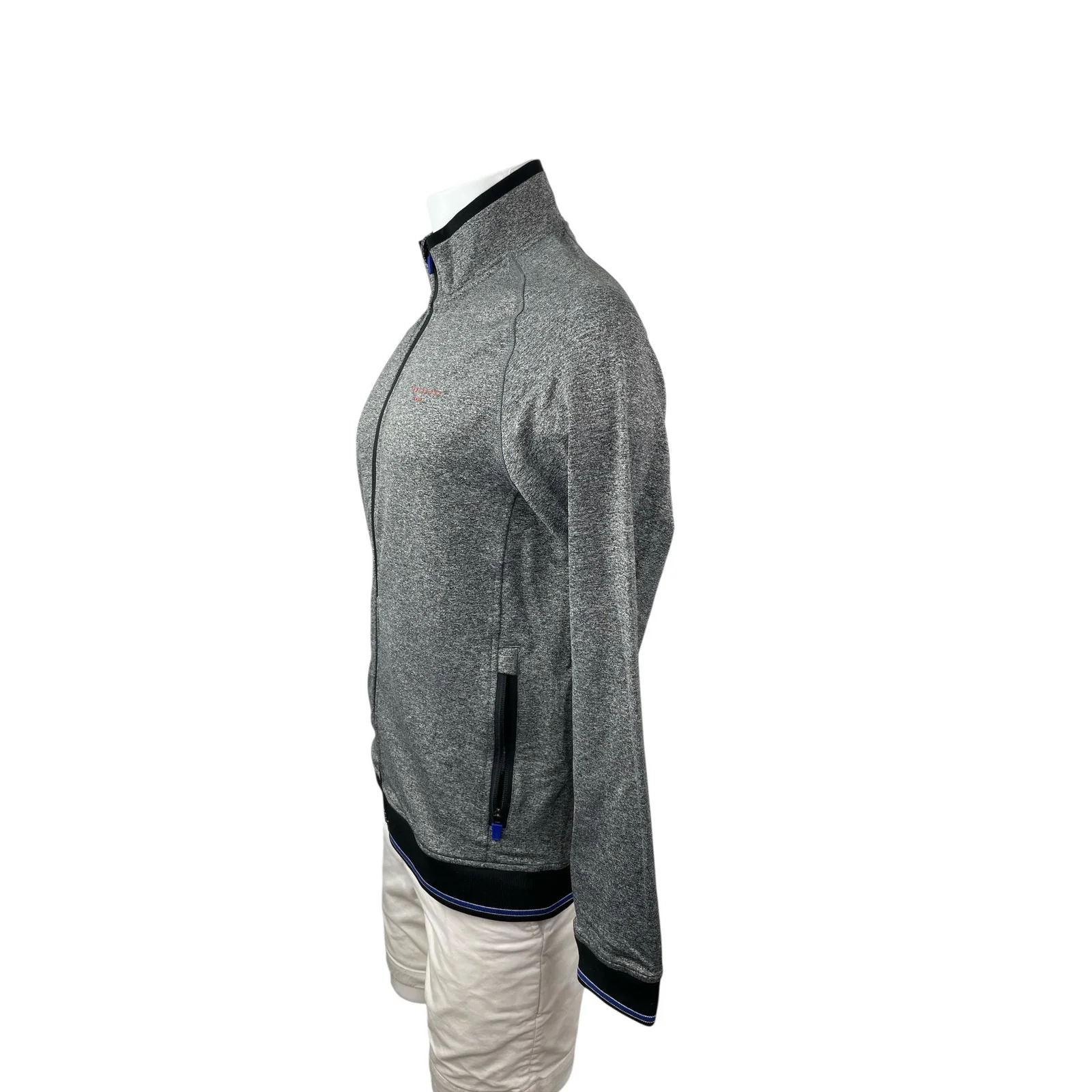 Ted Baker Golf Men's Gray Long Sleeve Full Zip Stand Collar Jacket Top Size M - Image 3