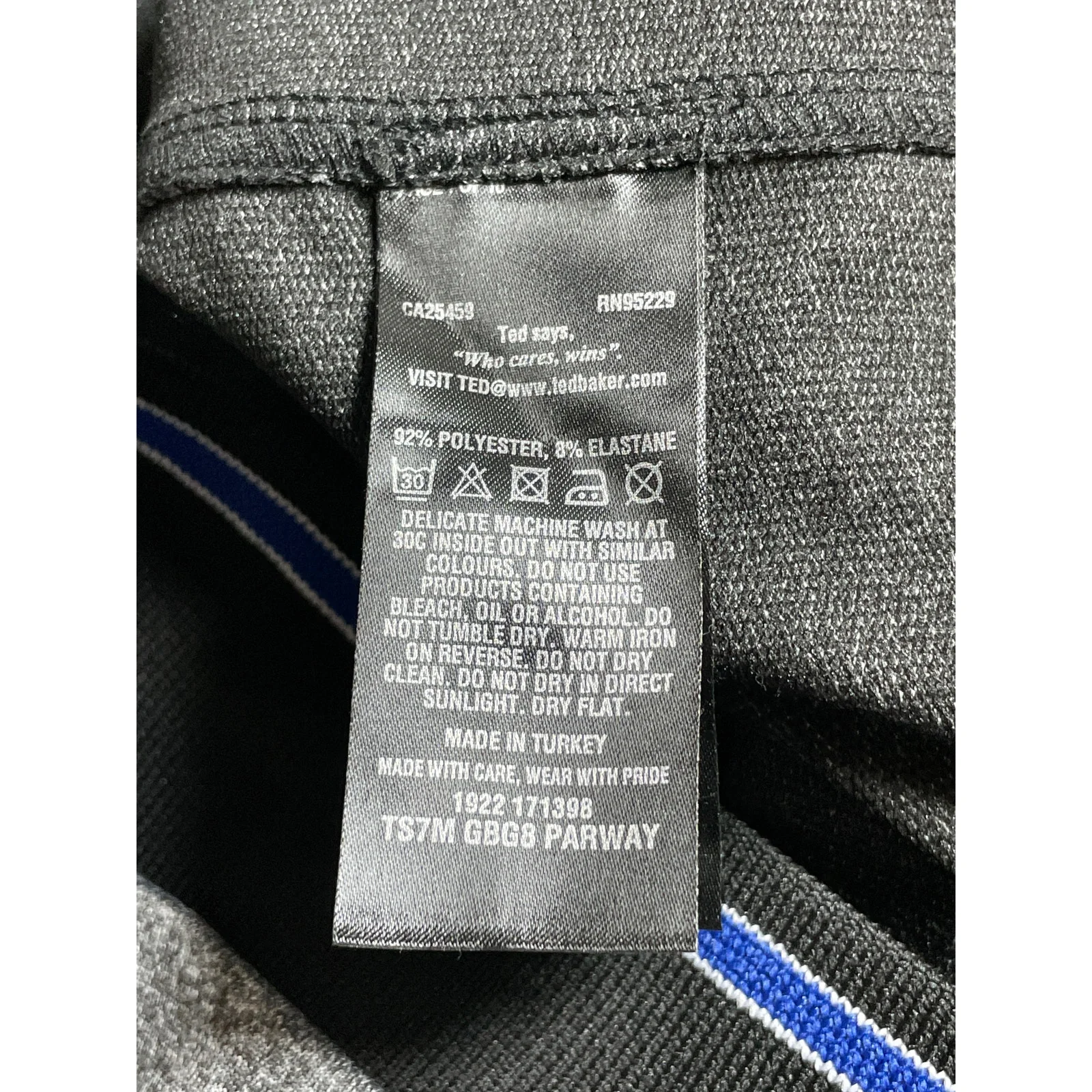 Ted Baker Golf Men's Gray Long Sleeve Full Zip Stand Collar Jacket Top Size M - Image 6