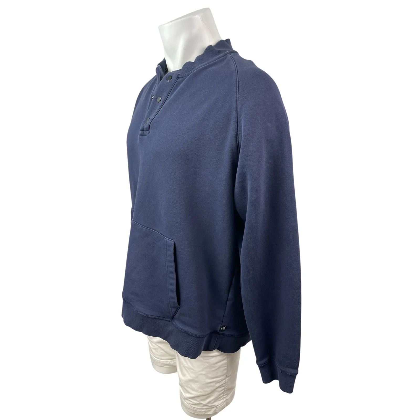 Ted Baker Men's Navy Blue Mock Neck Long Sleeve Henley Sweater Sweatshirt Top 6 - Image 3