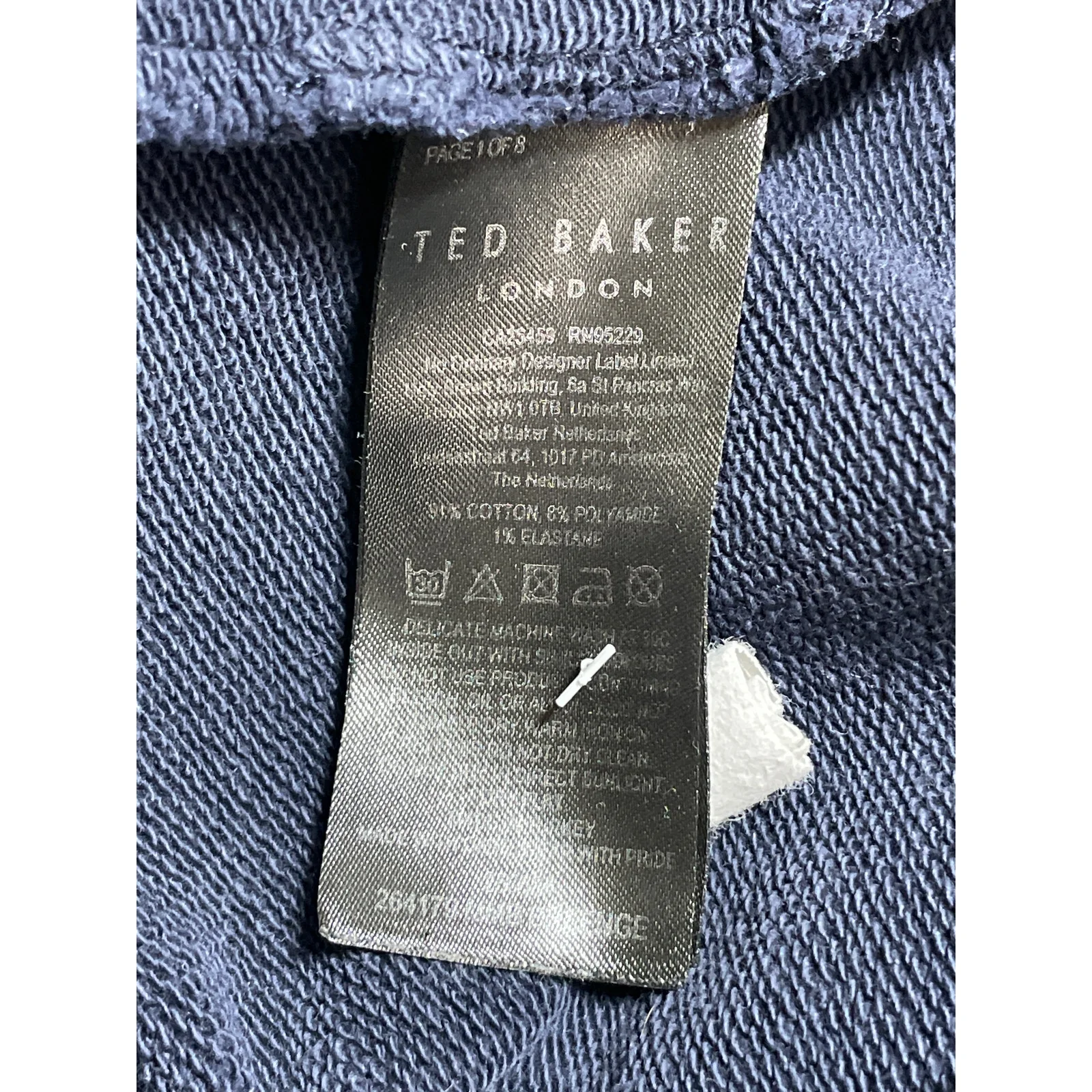 Ted Baker Men's Navy Blue Mock Neck Long Sleeve Henley Sweater Sweatshirt Top 6 - Image 6