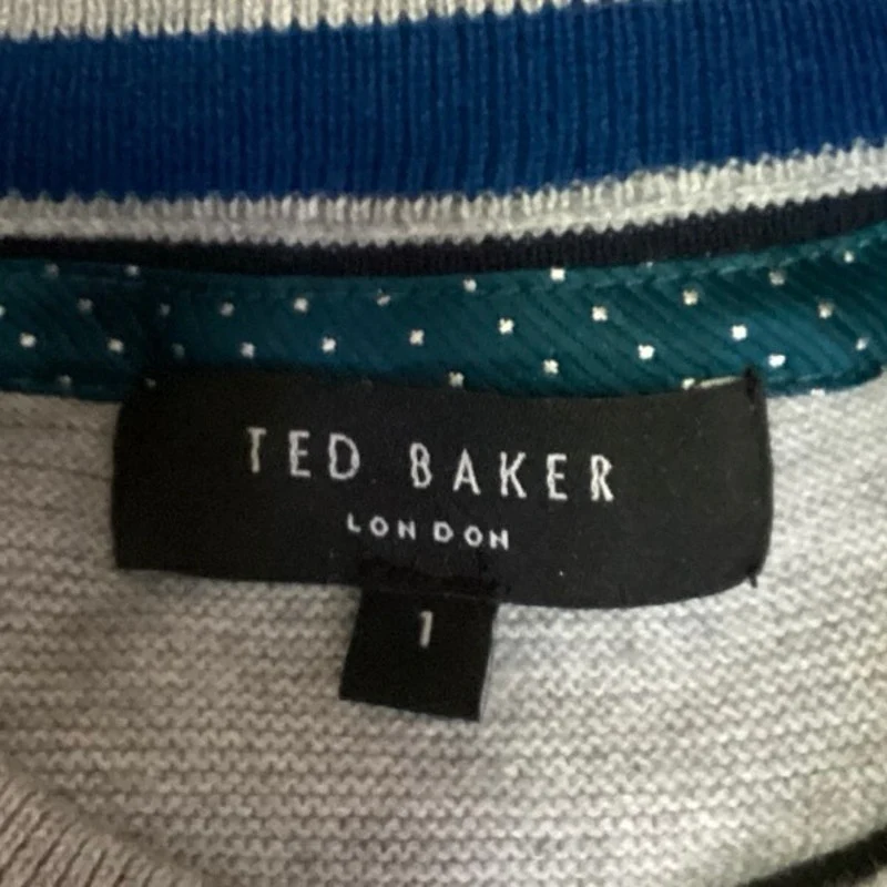 Ted Baker Women's Light Gray Mock Neck Oversized Pullover Sweater Top Size 1 - Image 3