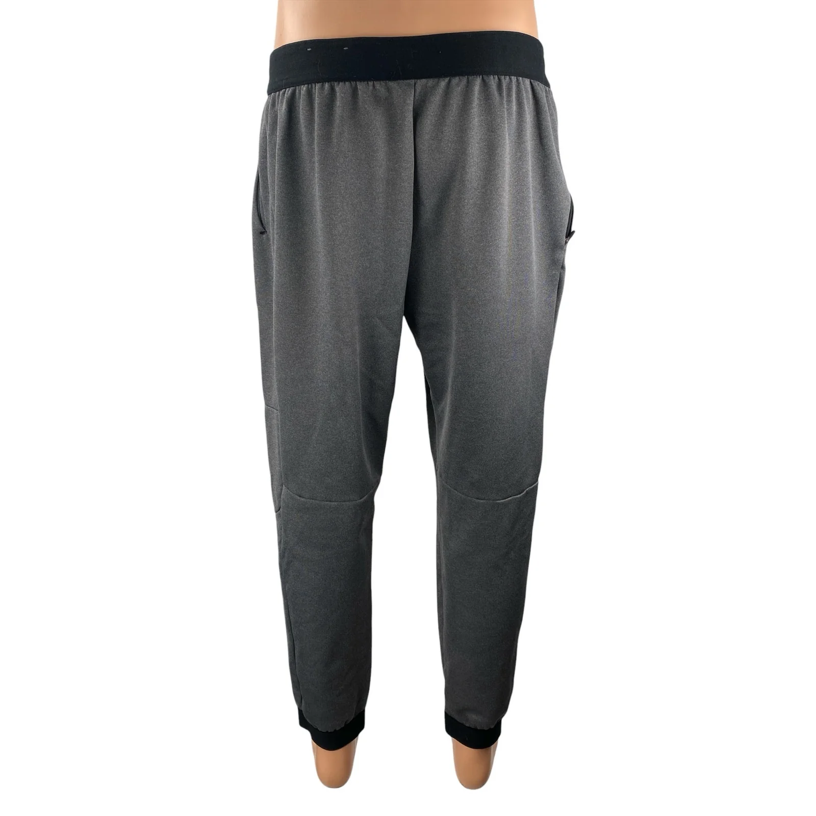 Tek Gear Men's Gray Drawstring Tapered Hiking Athletic Jogger Sweat Pants Size L - Image 4