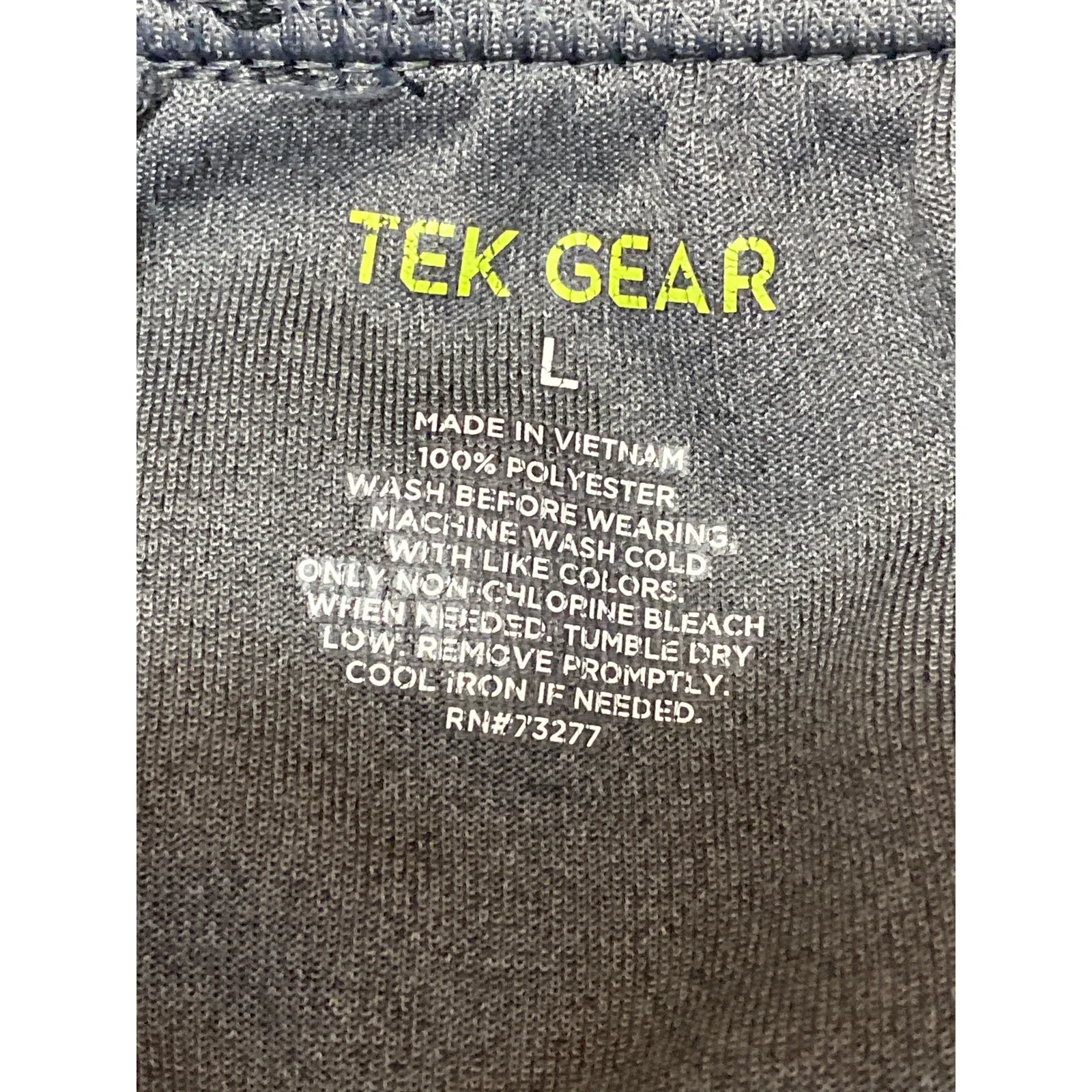 Tek Gear Men's Gray Drawstring Tapered Hiking Athletic Jogger Sweat Pants Size L - Image 5