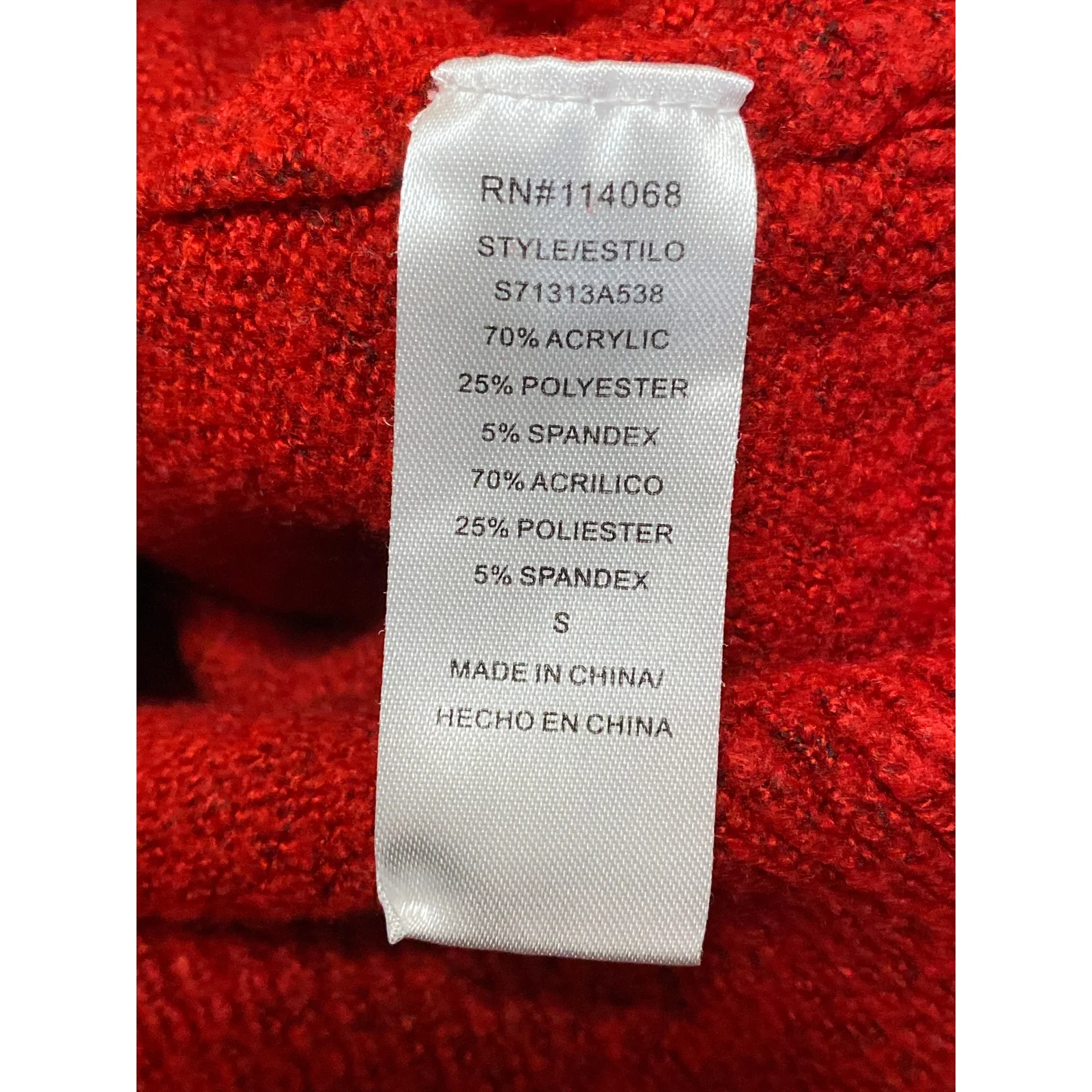 Ten Sixty Sherman Red Crew Neck Striped Balloon Sleeve Sweatshirt Sweater Top S - Image 6
