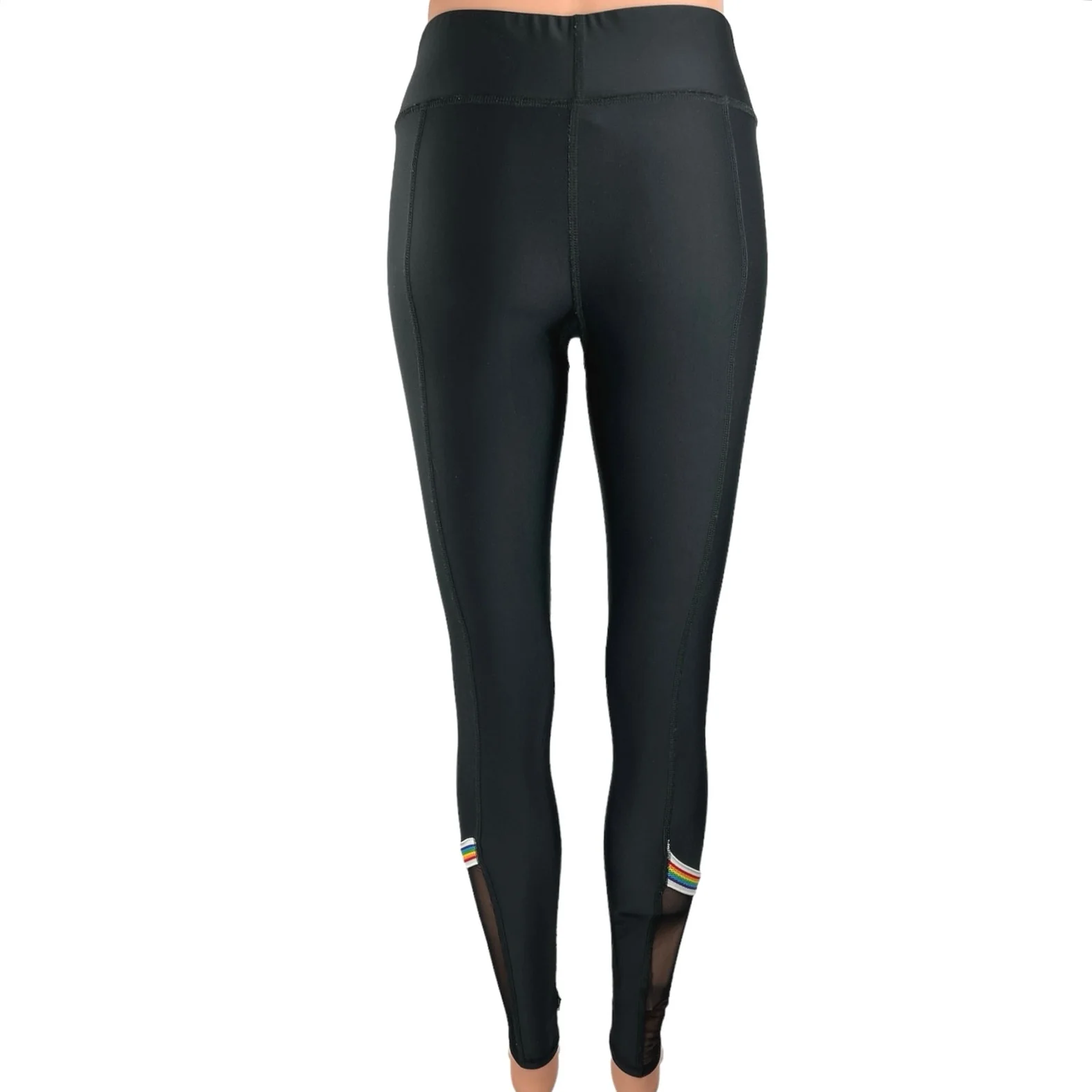 Terez Women's Black Pull On Mid Rise Athletic Workout Fitness Leggings Size S - Image 3