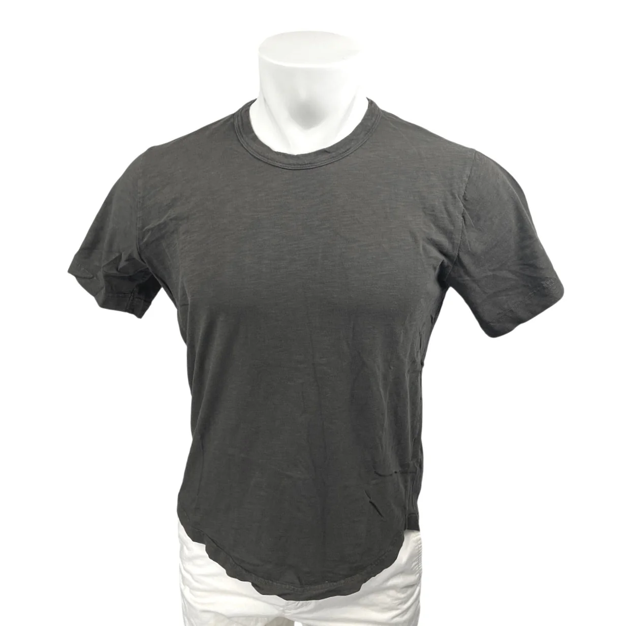 The Cotton Story Men's Black Cotton Short Sleeve Crew Neck Tee T-Shirt Top Sz 2