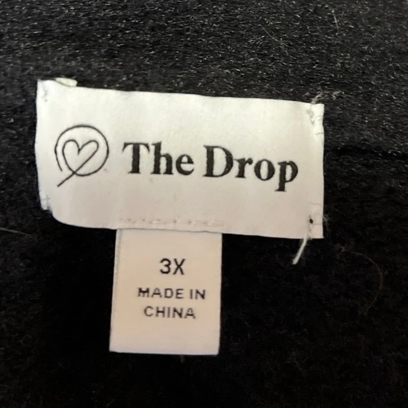 The Drop Women's Black Long Sleeve Button Down Cardigan Sweater Top Size 3X - Image 3