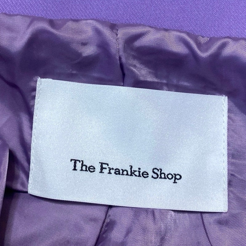 The Frankie Shop Women's Purple Long Sleeve Notch Blazer Coat Suit Jacket Sz 12 - Image 3