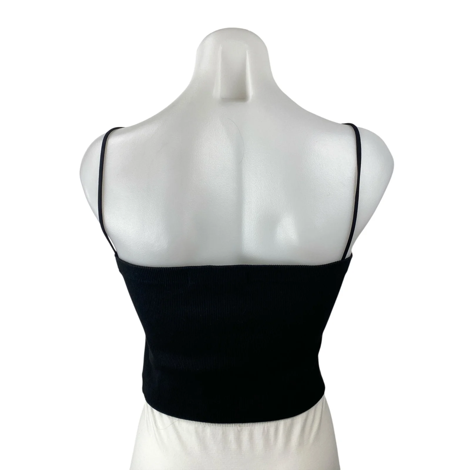 The Ilma Ilinor Women's Faux Vegan Leather Sleeveless V Neck Camisole Tank Top S - Image 4
