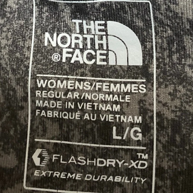 The North Face Flash Dry Women's Black Printed Athletic Leggings Pants Size L - Image 4