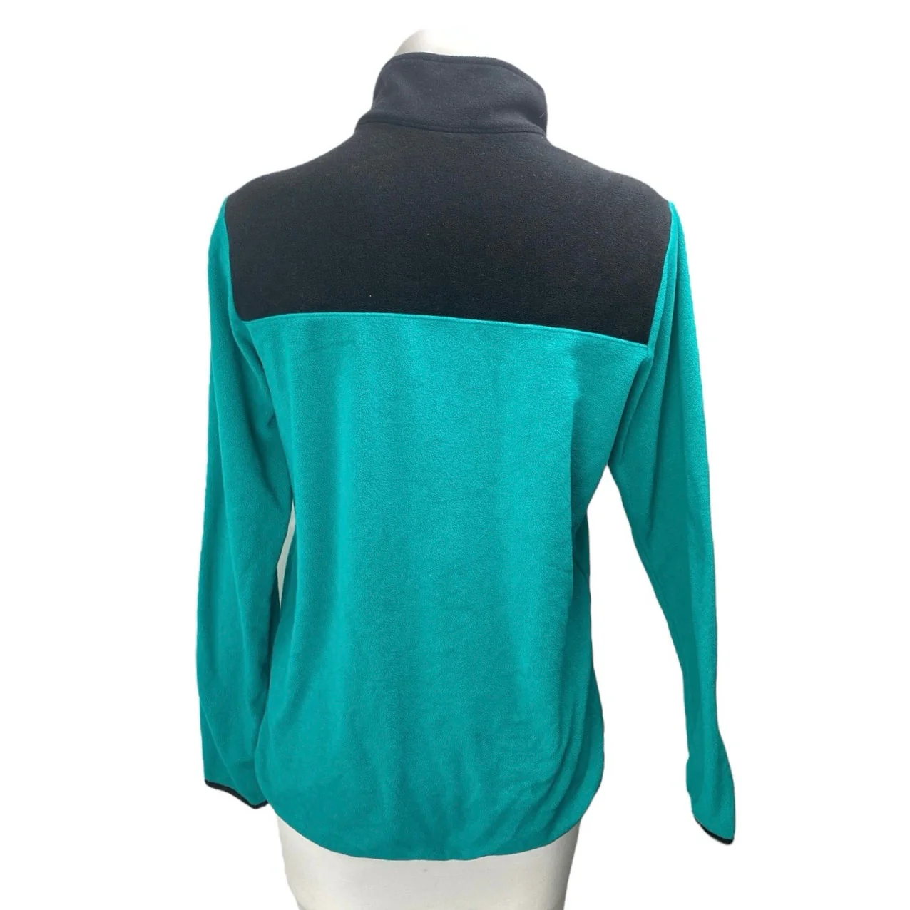The North Face Glacier Green Black Half Zip Fleece Long Sleeve Sweater Top Sz M - Image 2