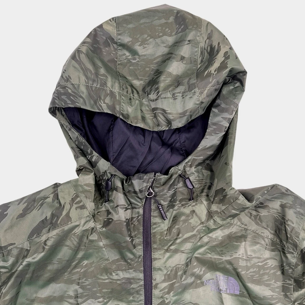 The North Face Millerton Men’s Camo Hooded Hoodie Windbreaker Rain Coat Jacket L - Image 2