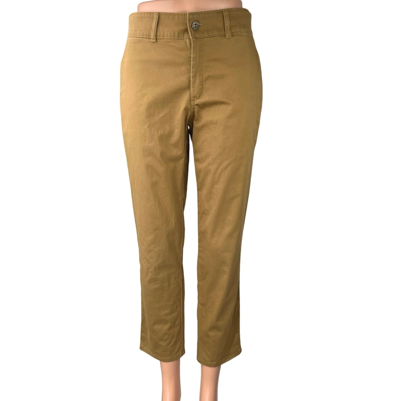 The North Face Motion XD Brown Tan Straight Crop Ankle Chino Trousers Pants 4