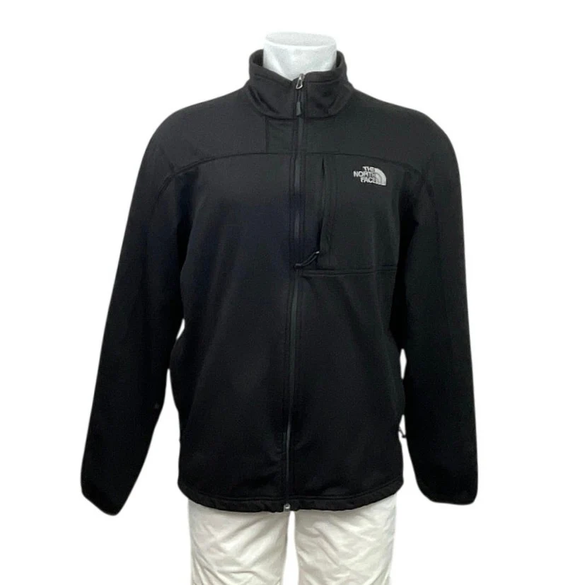 The North Face Nimble Men's Black Softshell Full Zip Outdoor Coat Jacket Size XL