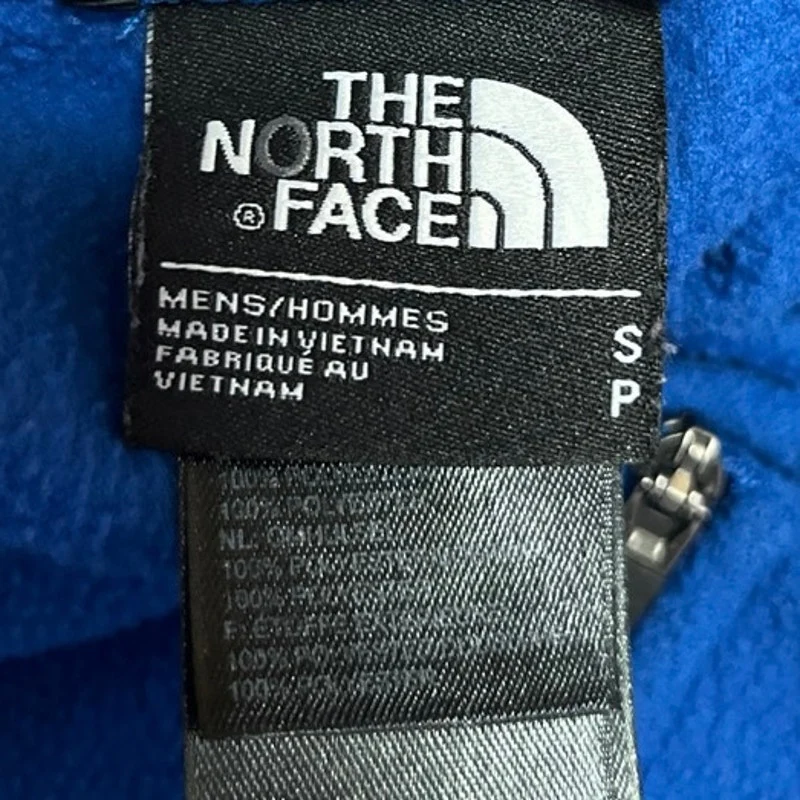 The North Face Women's Blue Fleece Zip Up High Neck Thumbholes Bomber Jacket  S - Image 5
