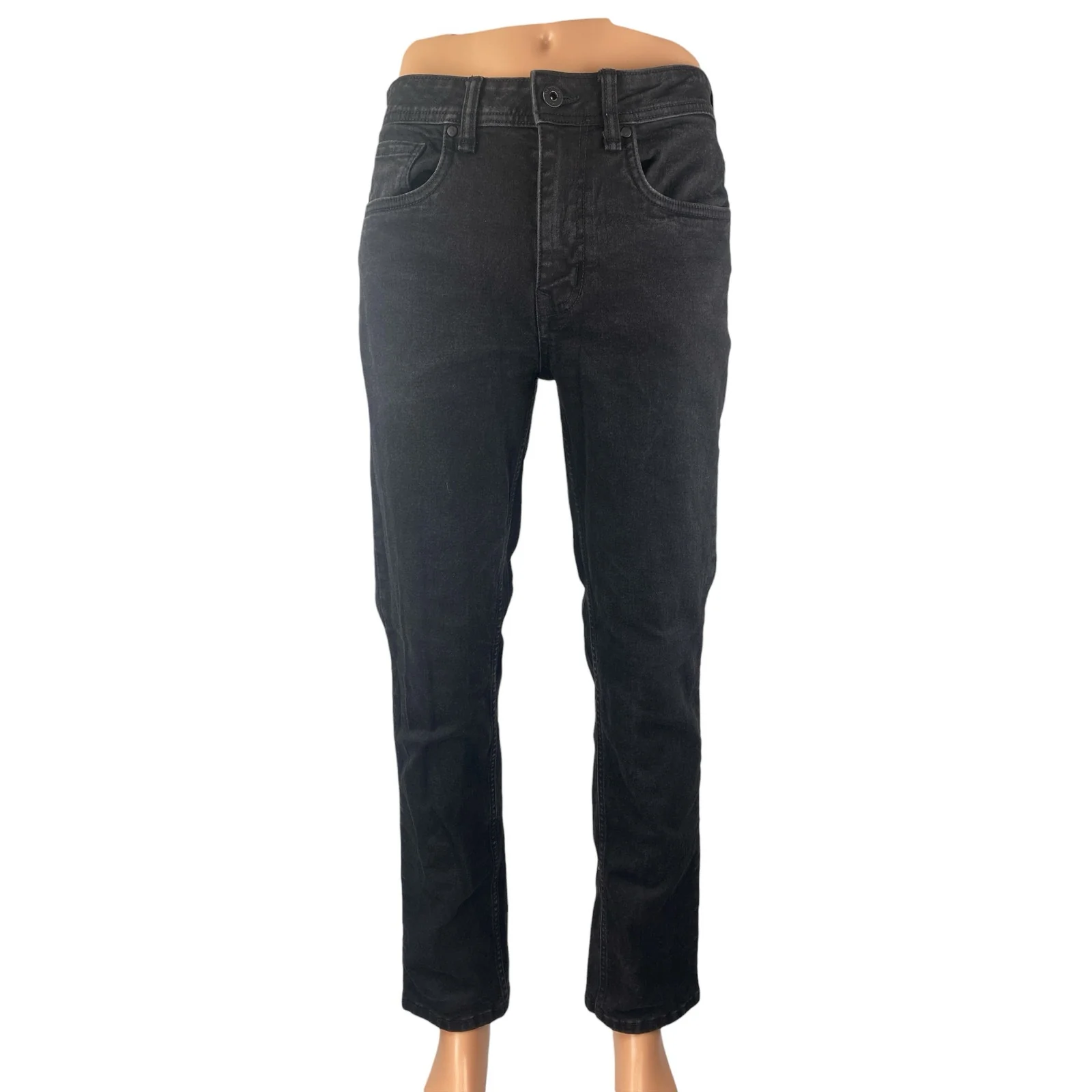 The Perfect Jean Mens Black High Rise Slim Fit Skinny Denim Jeans Pants Size 31