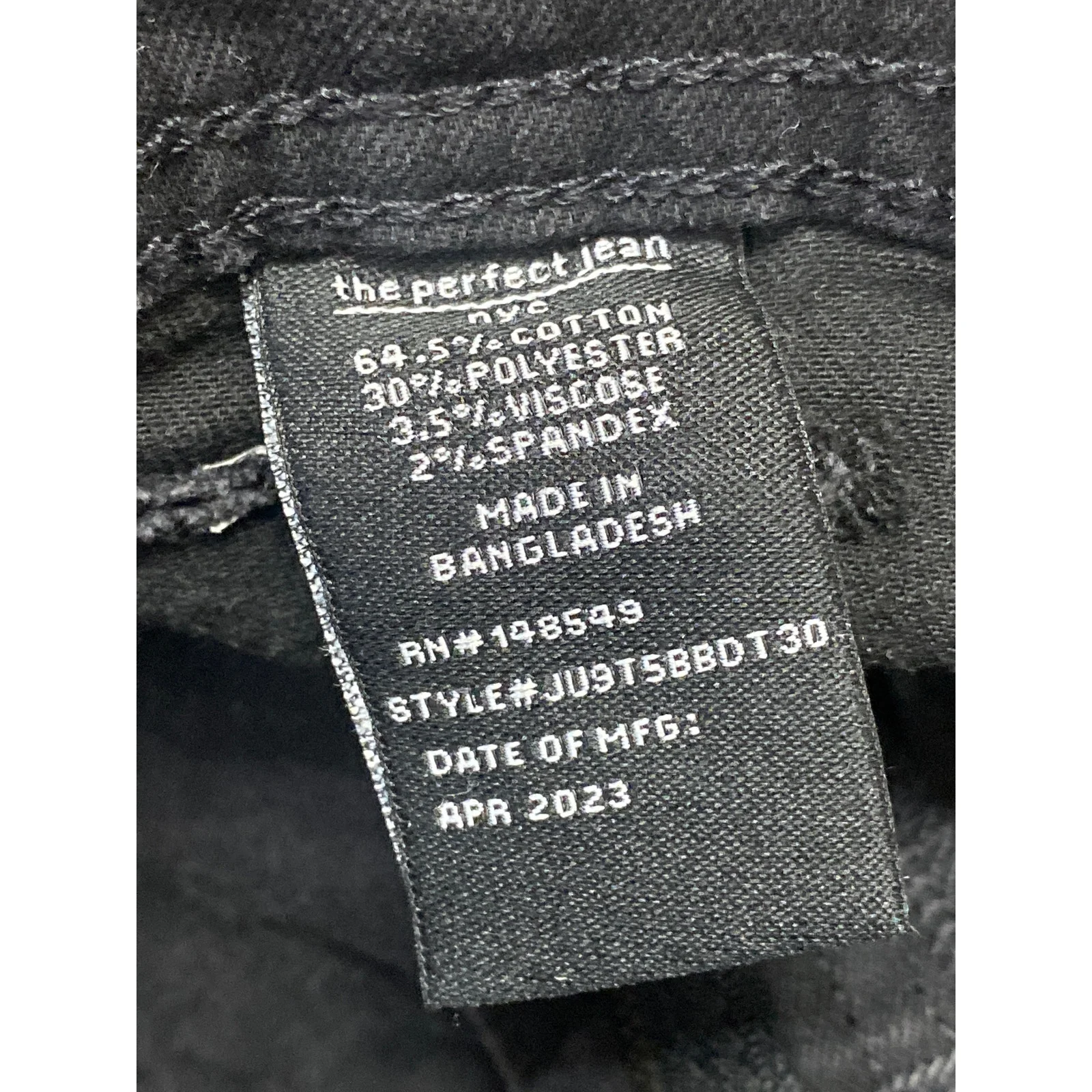 The Perfect Jean Mens Black High Rise Slim Fit Skinny Denim Jeans Pants Size 31 - Image 3