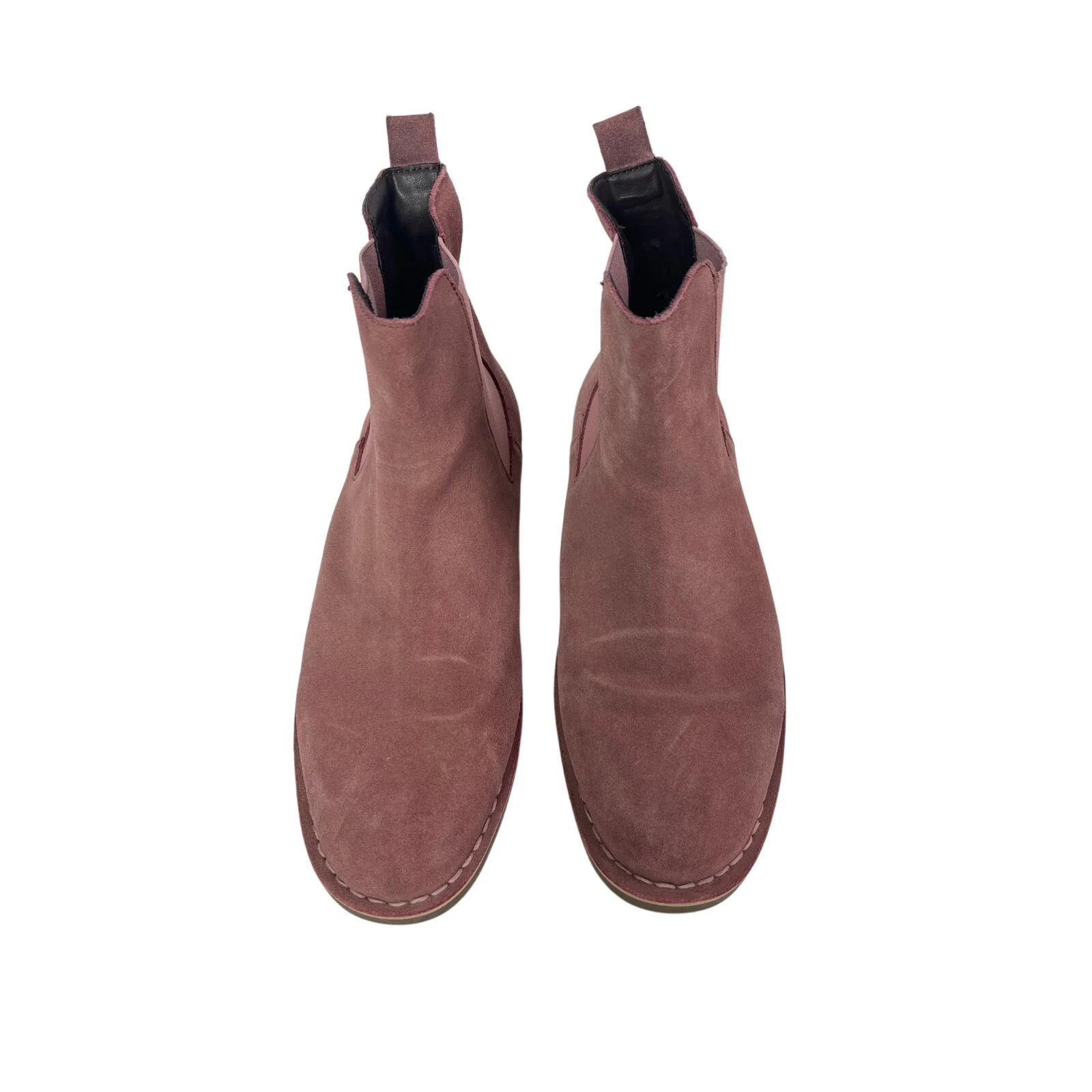 The Rail Women's Pink Faux Suede Slip On Round Toe Ankle Chelsea Boots Sz US 9.5 - Image 2