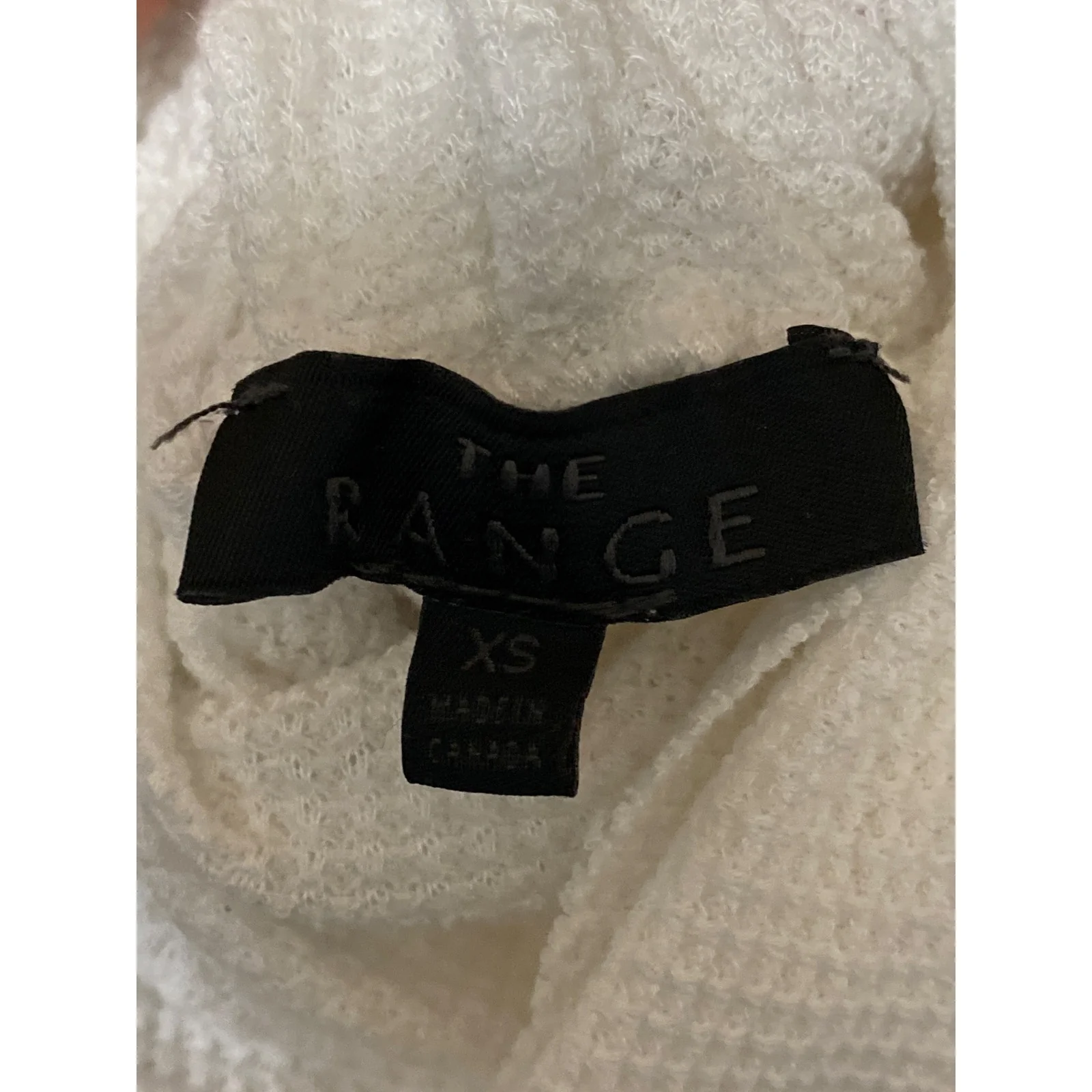 The Range Womens White Turtleneck Long Sleeve Waffle Knit Thermal Sweater Top XS - Image 5