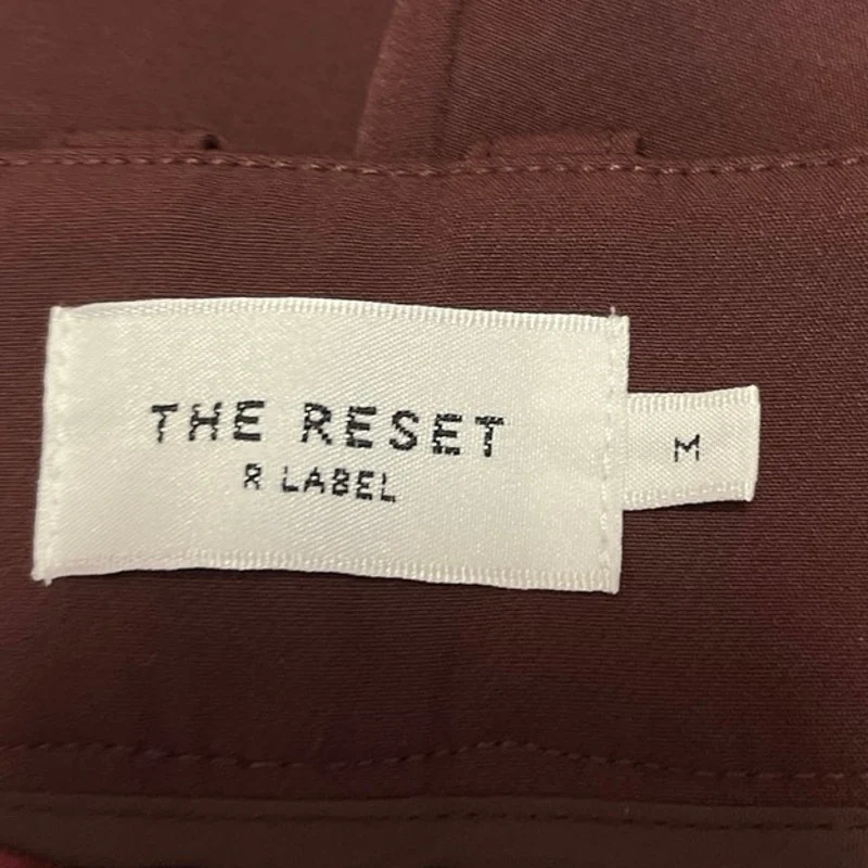The Reset Women's Brown High Rise Skinny Straight Trousers Dress Pants Size M - Image 4