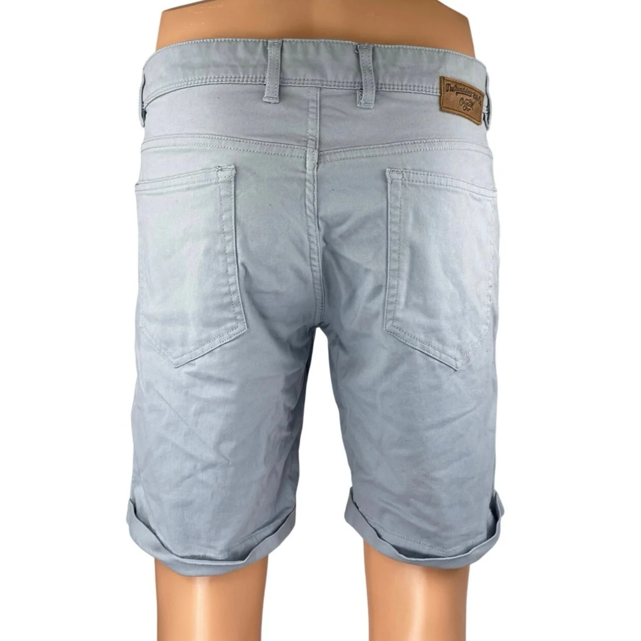 The Roadster Life Co Men's Blue Bermuda Cuffed Chino Khaki Casual Shorts Size 32 - Image 3