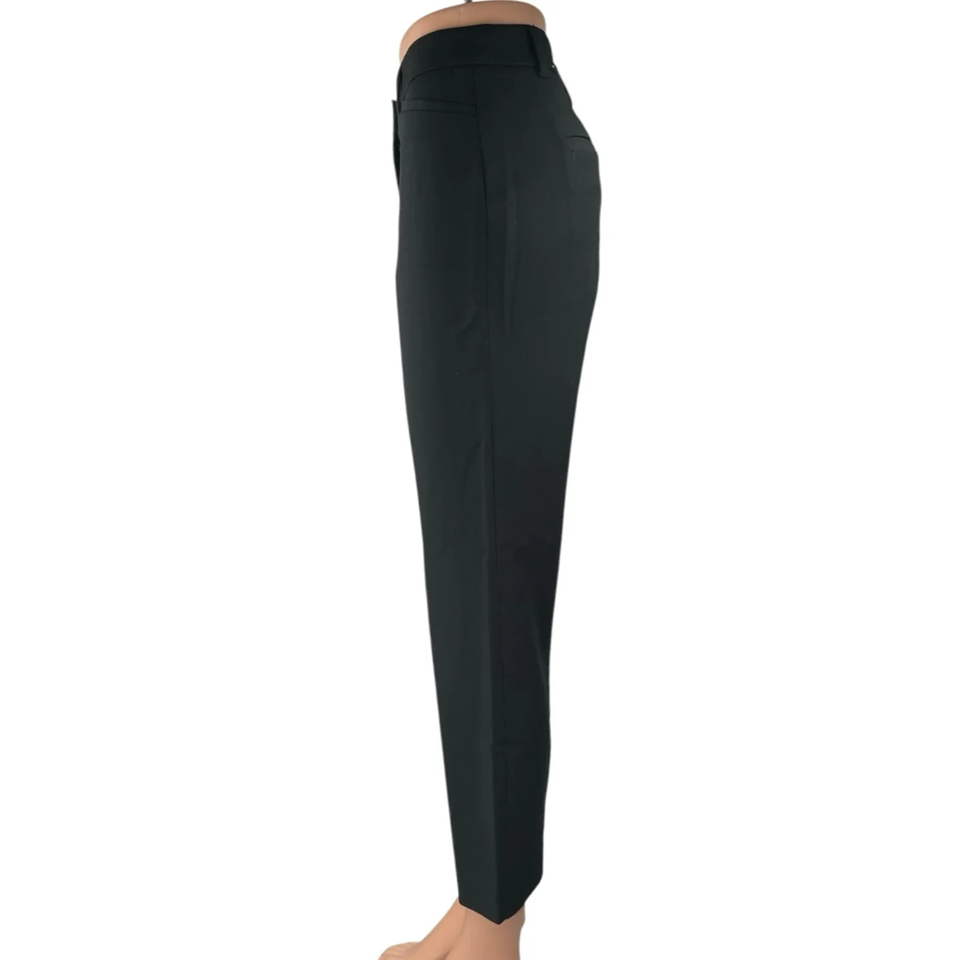 The Slim Women's Black Straight Leg Mid Rise Ankle Trousers Dress Pants Size 4 - Image 2