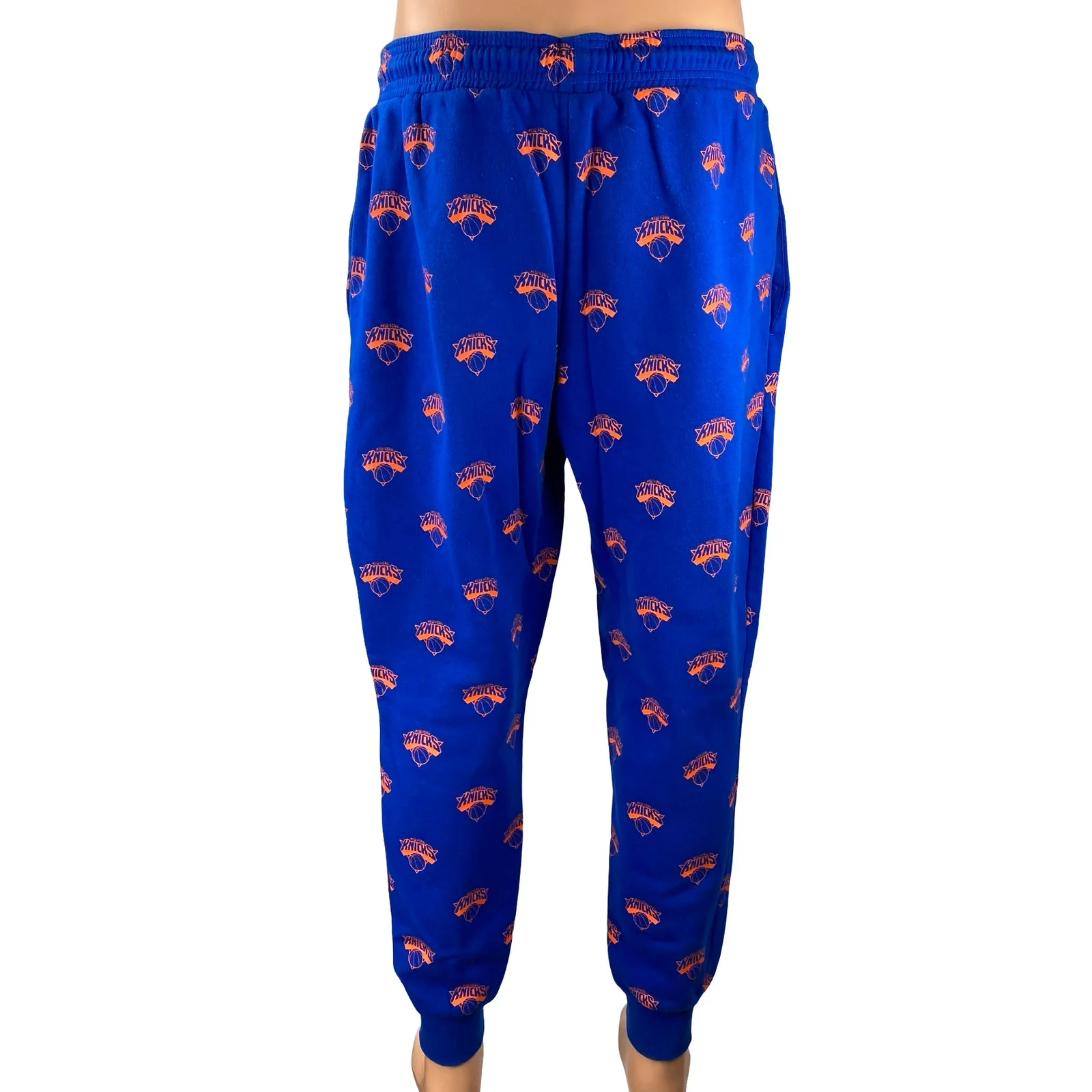 The Wild Collective New York Knicks NBA Men's Blue Jogger Sweat Pants Size L - Image 4