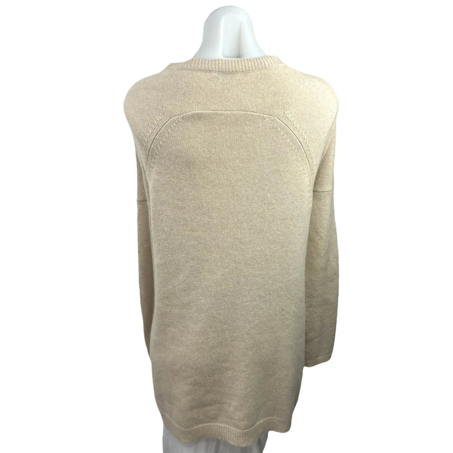 Theory Beige 100% Cashmere V Neck Button Down Cardigan Sweater Top Size S - Image 2