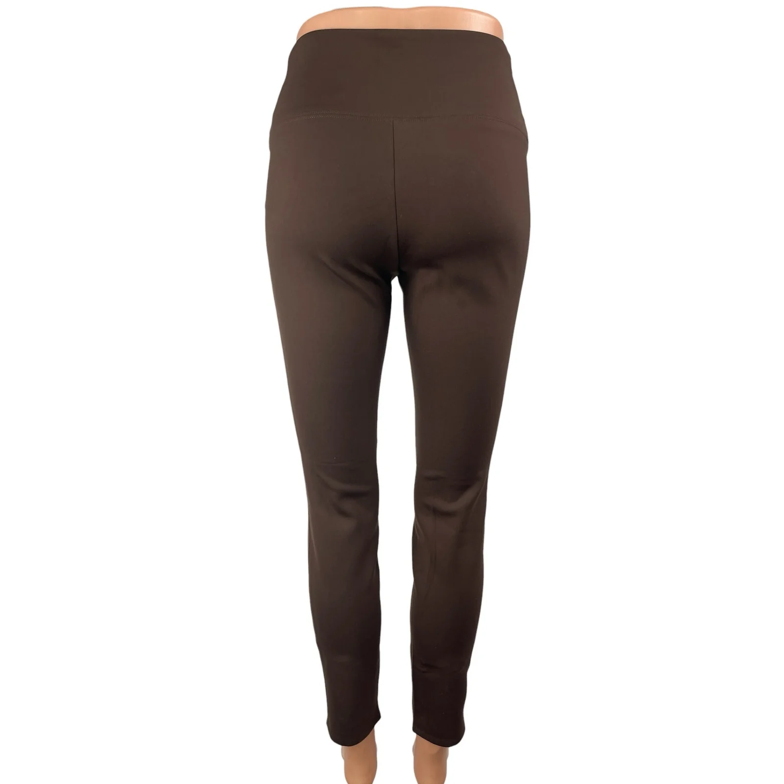 Theory Brown Mid Rise Athletic Yoga Activewear Sports Leggings Trouser Pants P/2 - Image 2