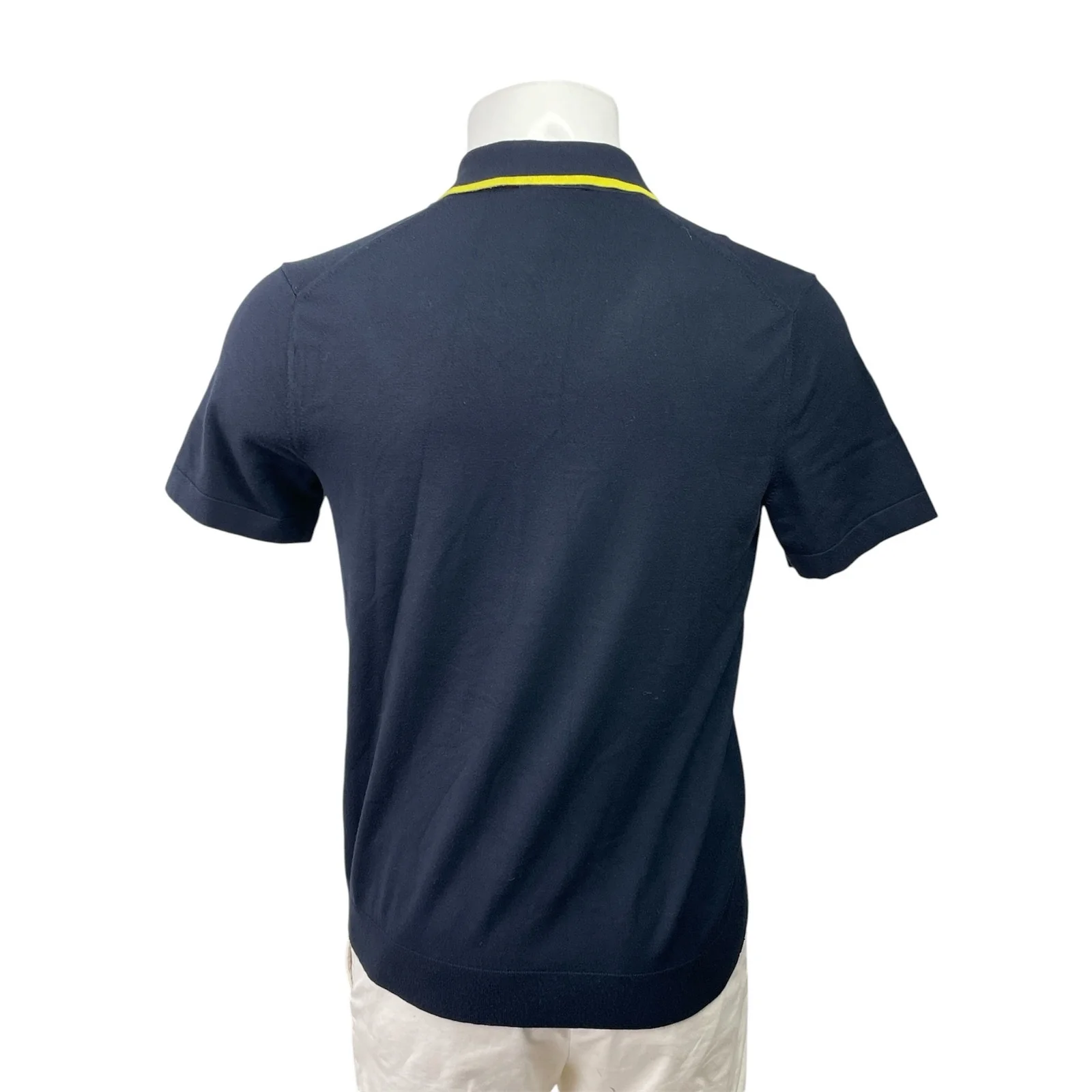 Theory Goris Navy Blue Collared Short Sleeve Performance Polo Shirt Top Size S - Image 3