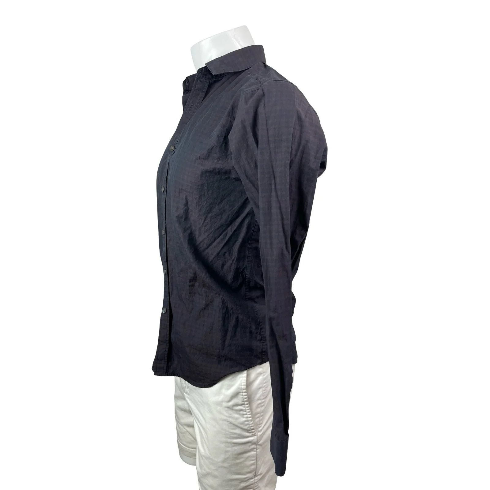 Theory Men's Black Striped Long Sleeve Collared Button Down Shirt Top Size S - Image 2