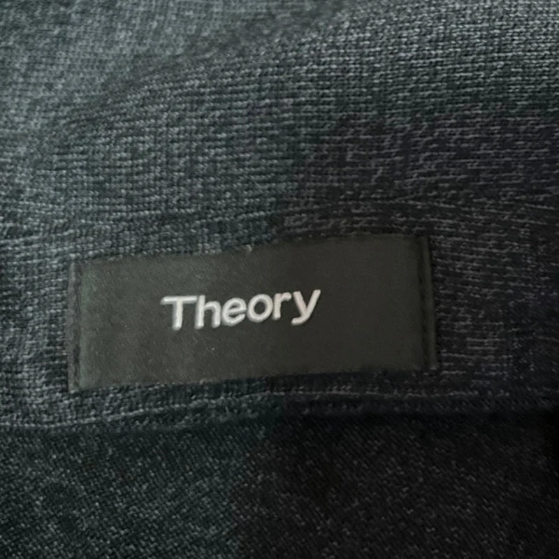 Theory Men's Gray Short Sleeve Collared Golf Casual Polo Shirt Top Size XL - Image 3