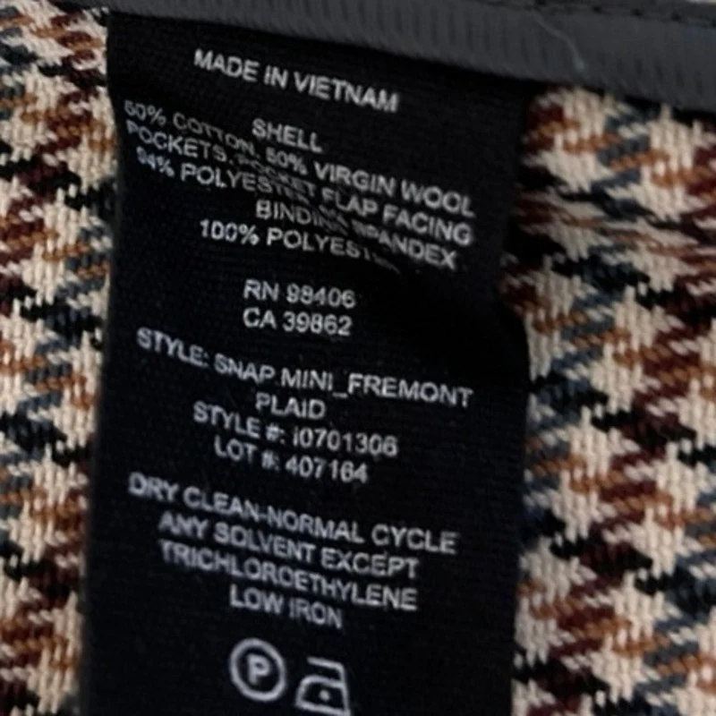 Theory Multicolor Wool Snap Tab Fremont Plaid Check Wrap Mini A-line Skirt Sz 2 - Image 5