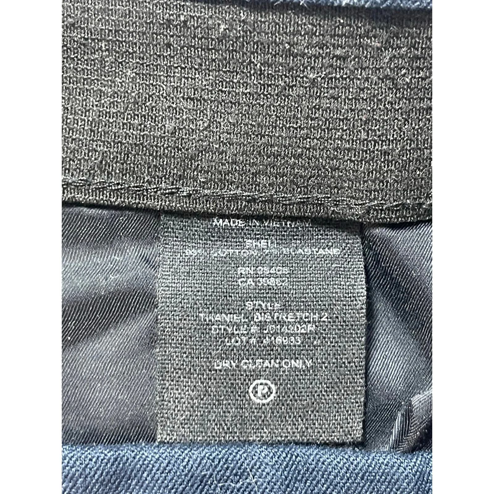 Theory Thaniel Bistretch Women's Blue Twill Slim-Fit Straight Trousers Pants 0 - Image 5