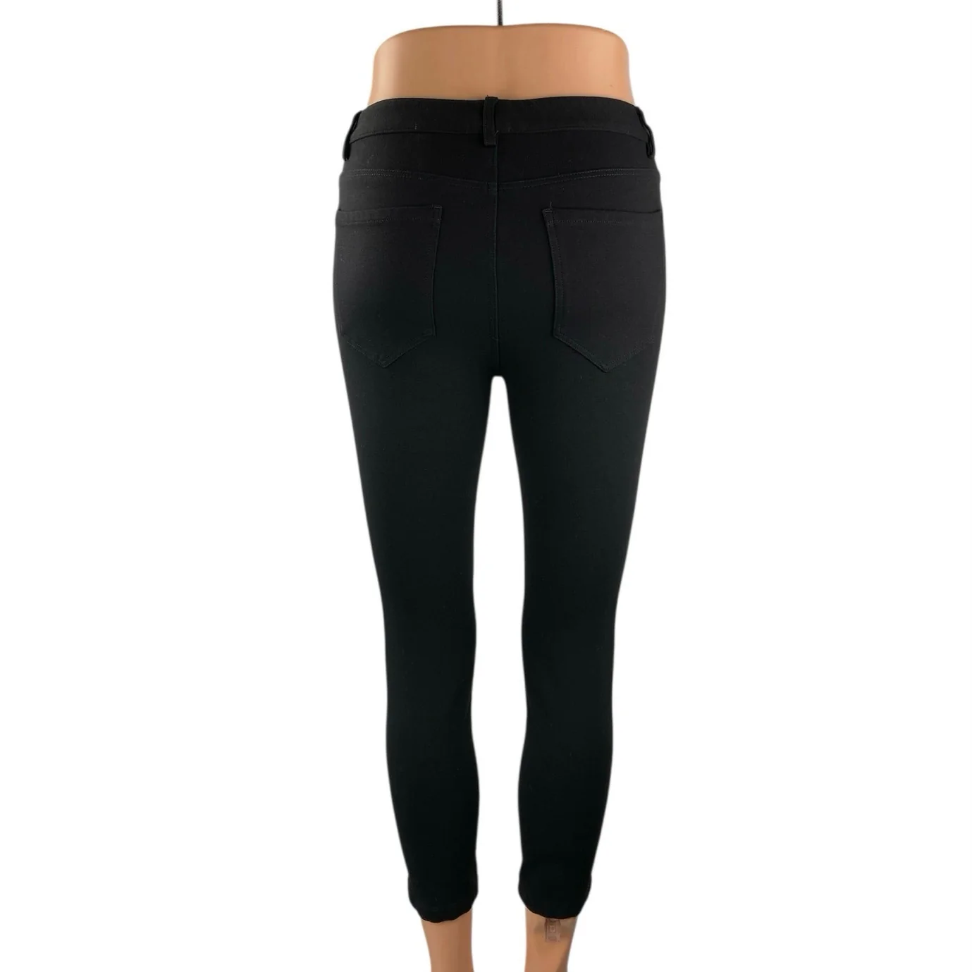 Theory Women's Black Mid Rise Skinny Slim Cropped Trousers Casual Pants Size 0 - Image 3