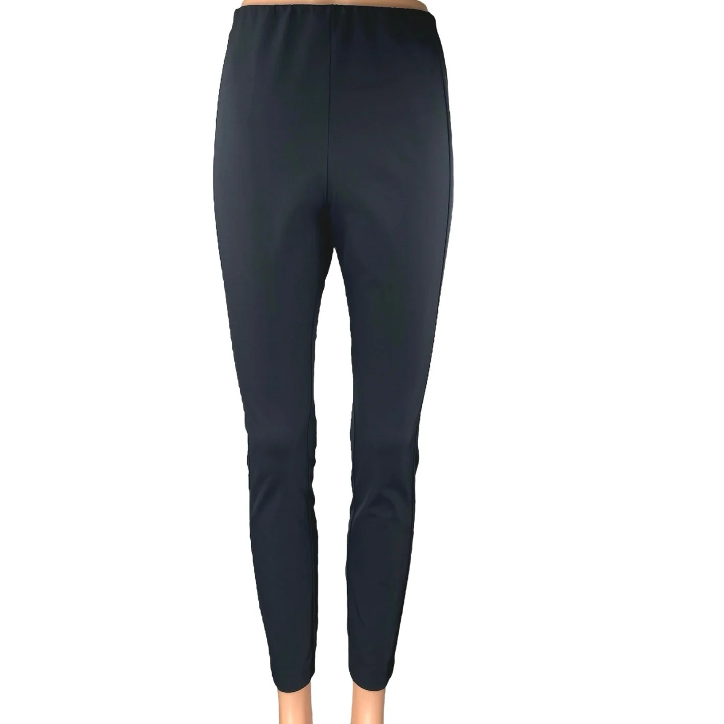 Theory Women's Black Skinny Leg High Waist Zipper Trousers Dress Pants Size 2