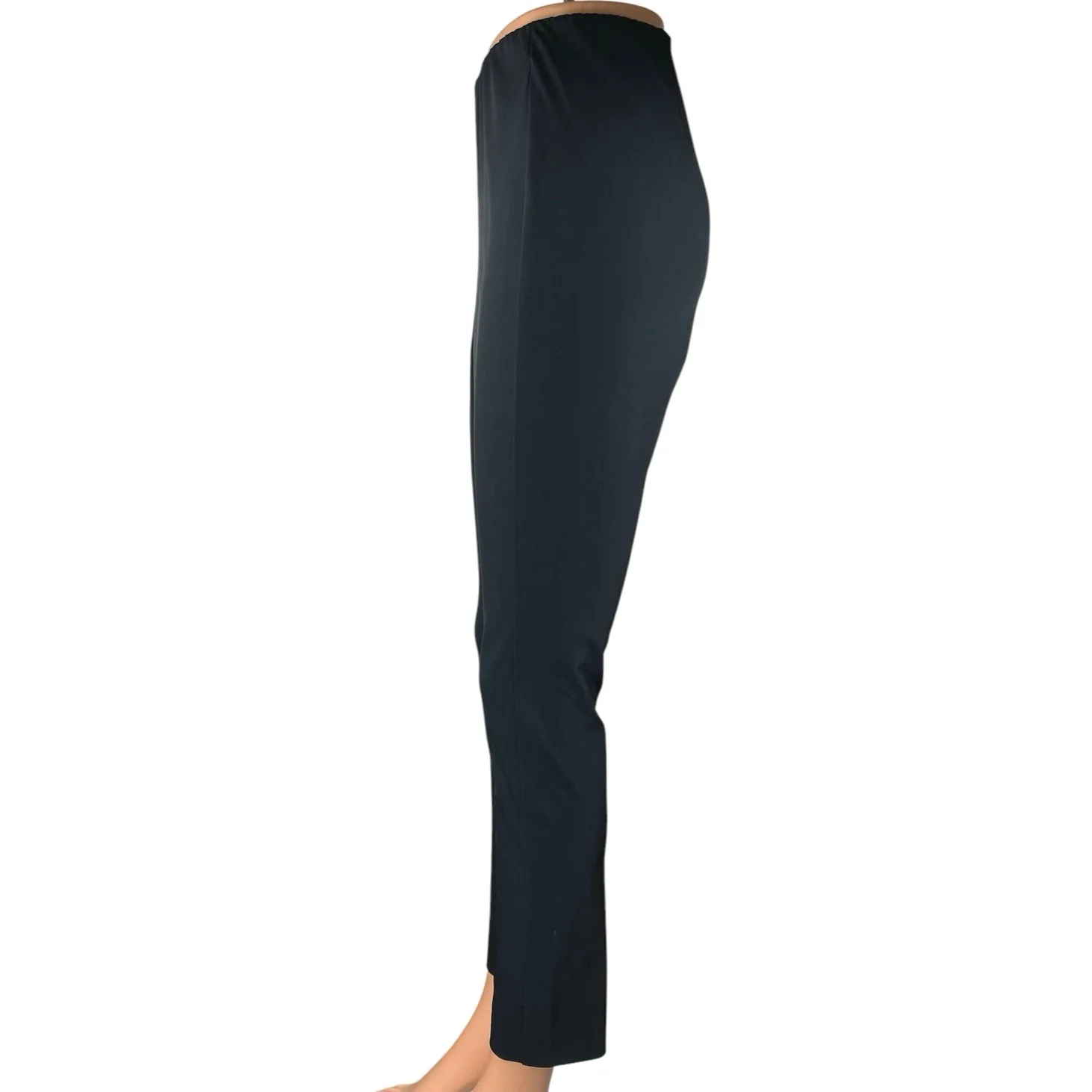 Theory Women's Black Skinny Leg High Waist Zipper Trousers Dress Pants Size 2 - Image 2