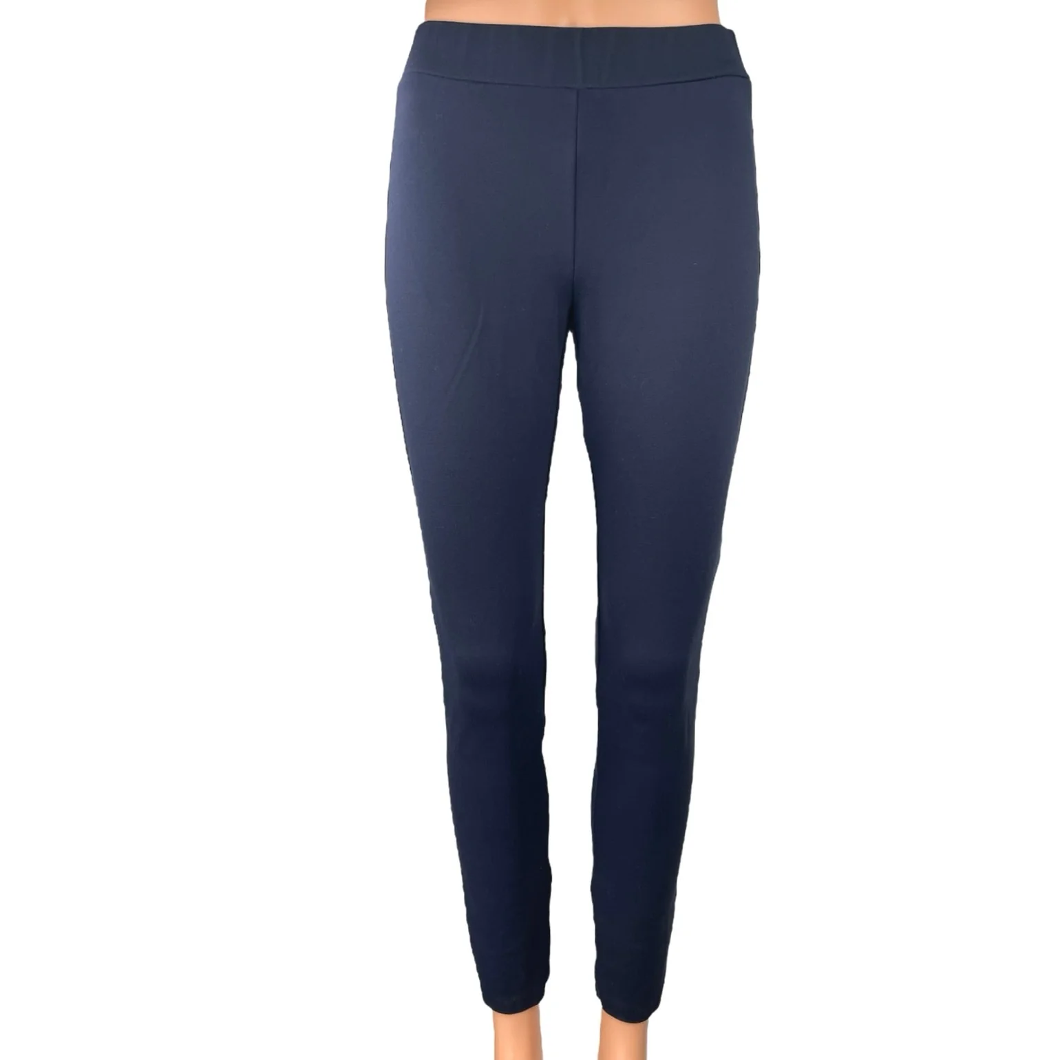 Theory Women's Navy Blue Mid Rise Ankle Pull On Casual Leggings Pants Size S