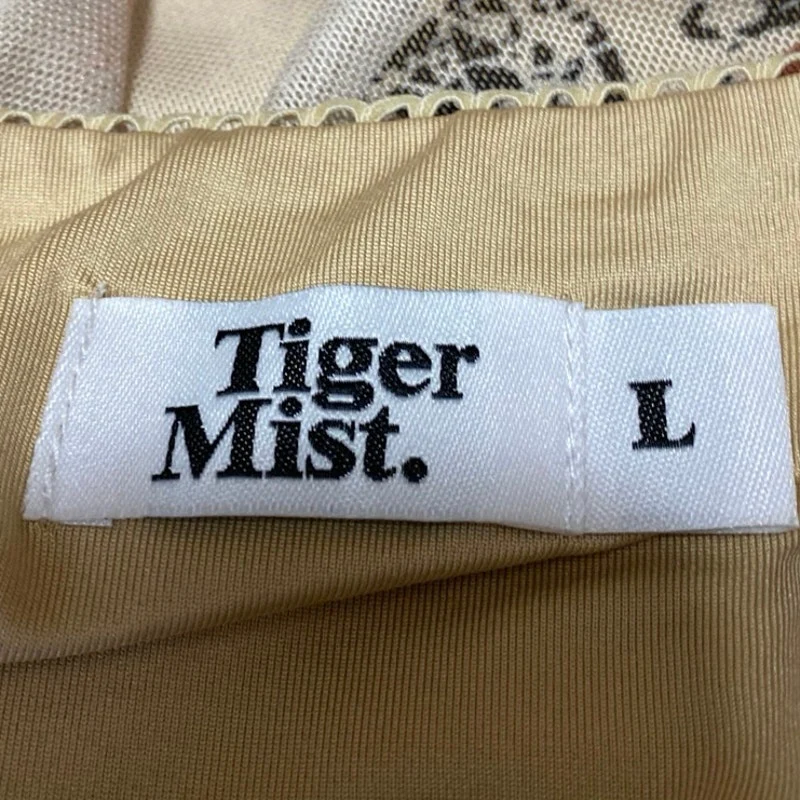 Tiger Mist Feyra Beige Low Waist Graphic Print Butterfly A Line Mini Skirt Sz L - Image 6
