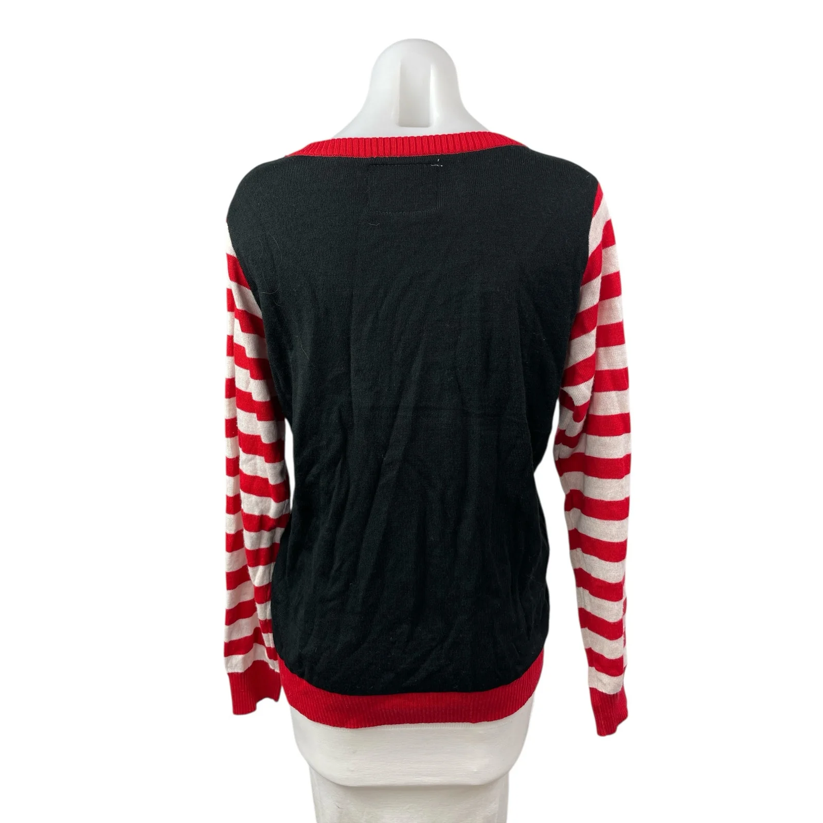 Tipsy Elves Women's Light Up Christmas Holiday Print Long Sleeve Sweater Top M - Image 4