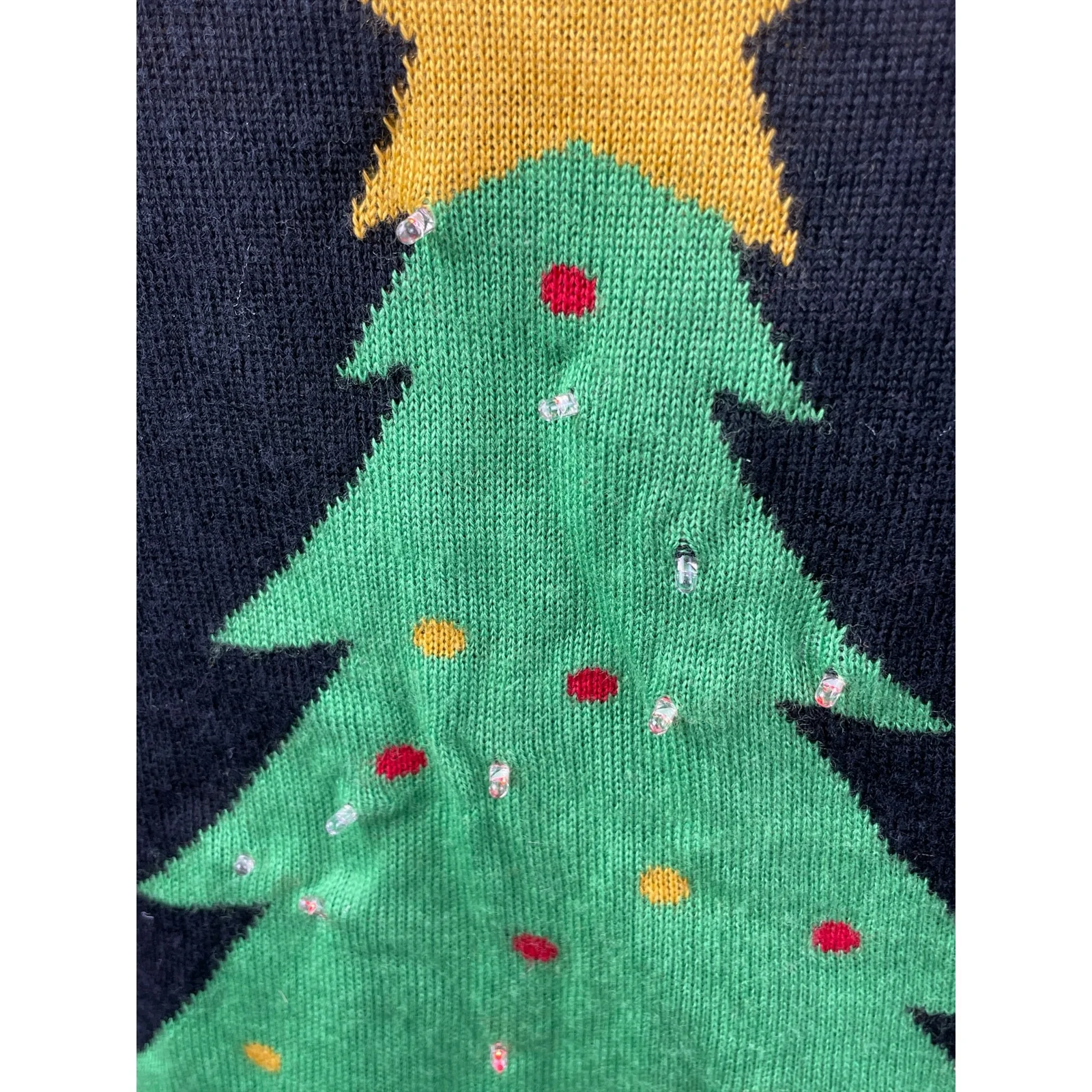 Tipsy Elves Women's Light Up Christmas Holiday Print Long Sleeve Sweater Top M - Image 5