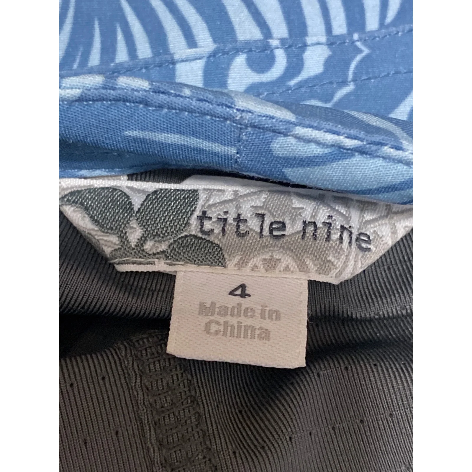 Title Nine Womens Blue Tropical Leaves Drawstring Mini Wrap A-Line Skort Skirt 4 - Image 3