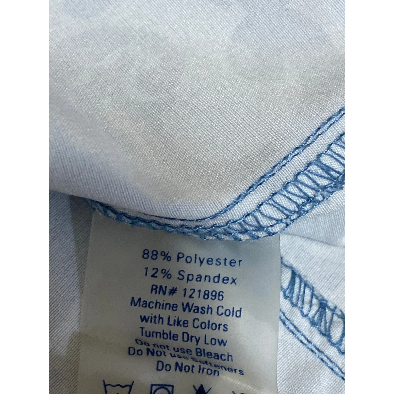Title Nine Womens Blue Tropical Leaves Drawstring Mini Wrap A-Line Skort Skirt 4 - Image 4