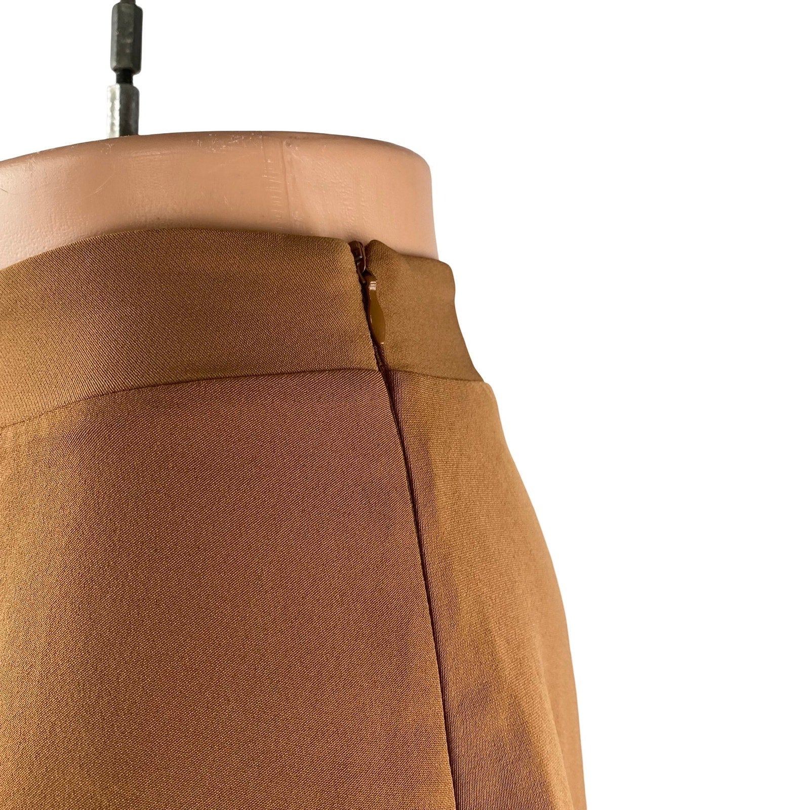 Tobi Women's Brown High Rise Minimalist Sports Mini Skater Flare A-Line Skirt S - Image 3