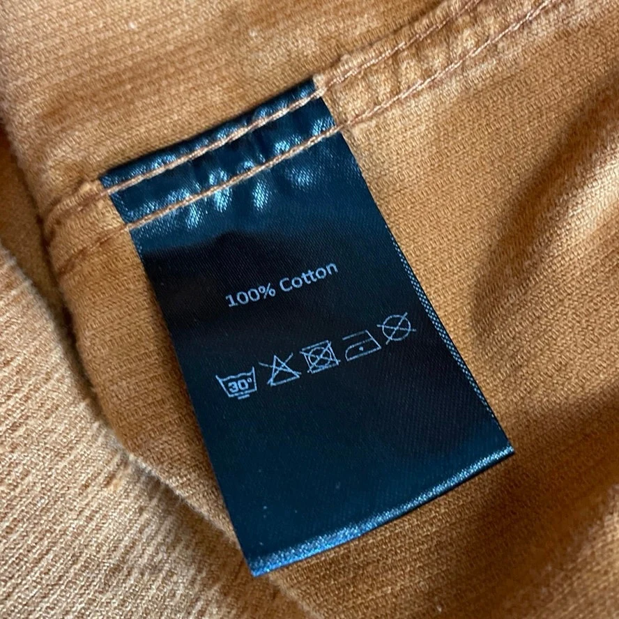 Todd Snyder Mens Tan Corduroy Pocket Long Sleeve Button Down Shirt Jacket Size L - Image 5