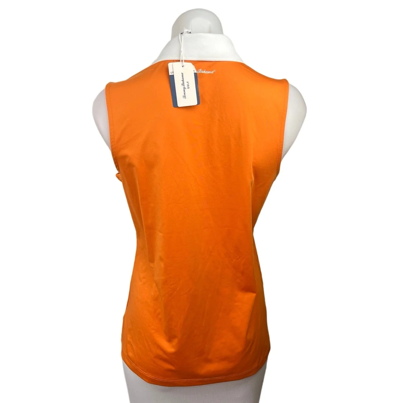 Tommy Bahama GOLF NWT Orange V-Neck Collar Sleeveless Tennis Golf Shirt Size M - Image 2