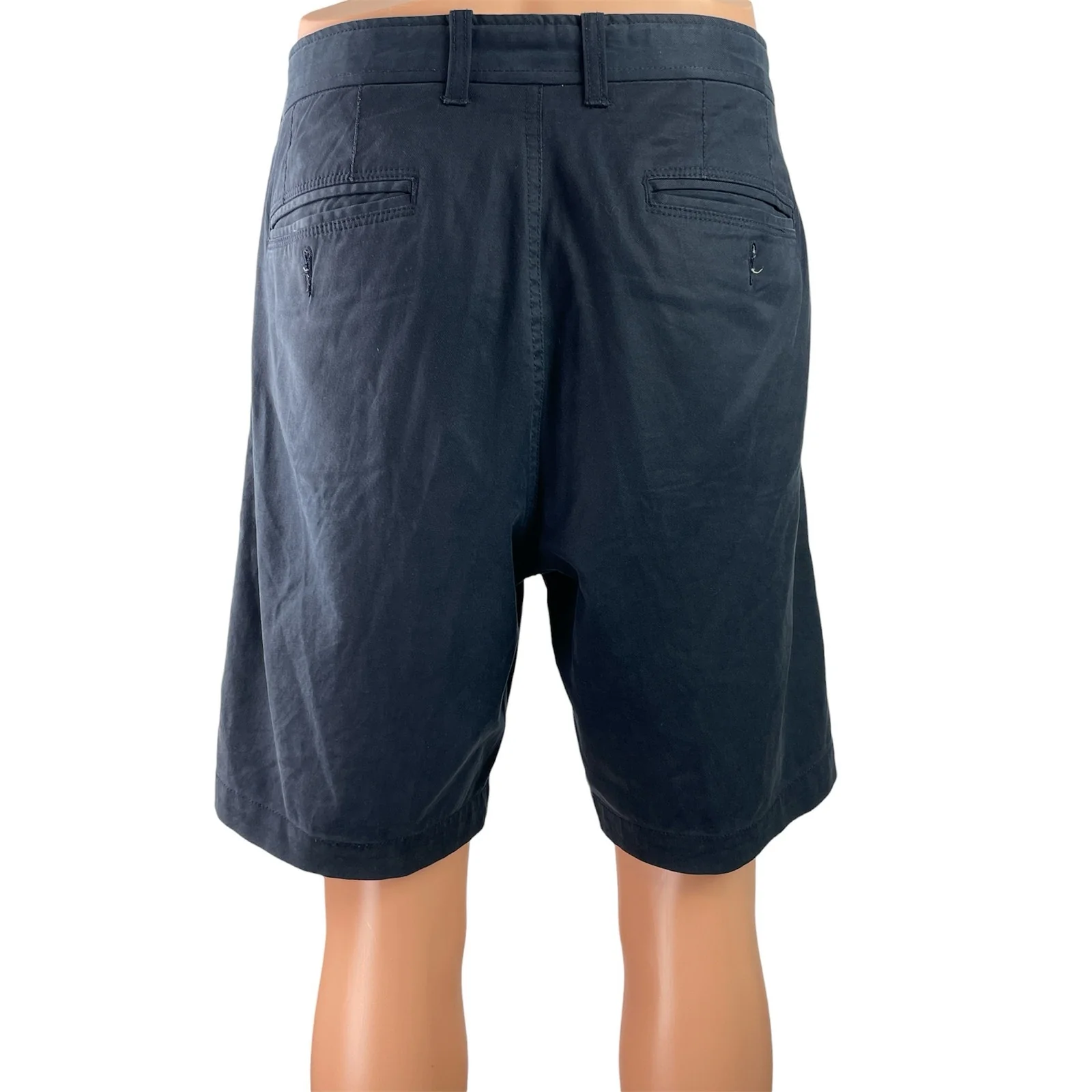Tommy Bahama Men Black Mid Rise Straight Golf Chino Khaki Bermuda Shorts Size 36 - Image 3