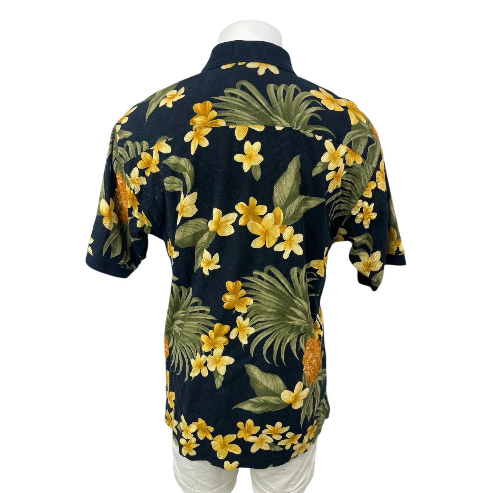 Tommy Bahama Mens Multicolor Tropical Floral Short Slkeeve Hawaiian Polo Shirt S - Image 2